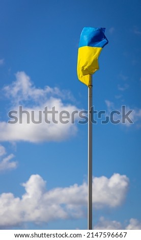 Yellow and blue flag of the free Ukraine