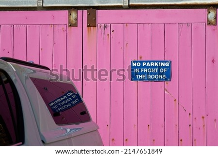 No parking in front of the doors Royalty-Free Stock Photo #2147651849