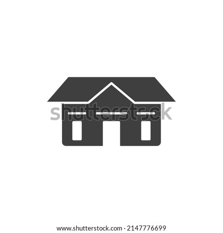 Vector sign of the Home symbol is isolated on a white background. Home icon color editable.
