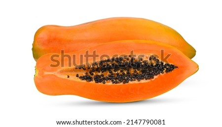 Papaya isolated on white background