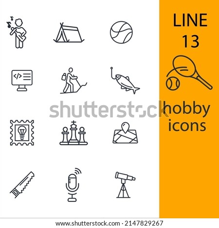 hobby icons set . hobby pack symbol vector elements for infographic web