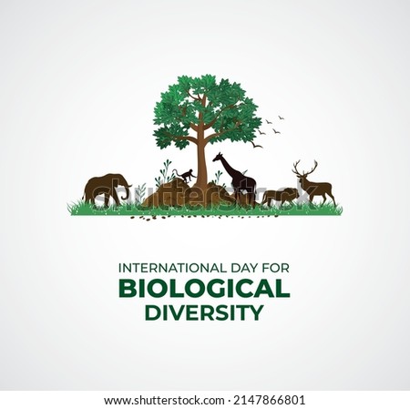 International Day for Biological Diversity. Template for background, banner, card, poster. vector illustration. Royalty-Free Stock Photo #2147866801