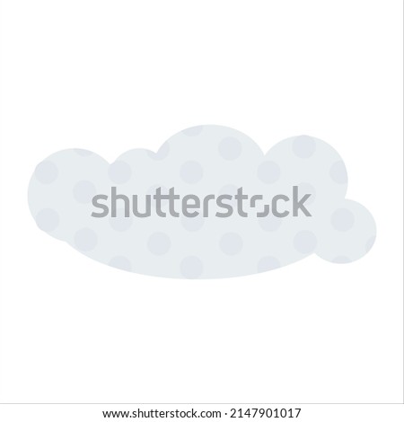 Pastel clouds. Decor for children's parties. Children's illustration, Cute print, vector. Isolated on a white background.