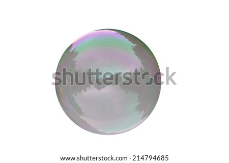 soap bubble isolated on white background