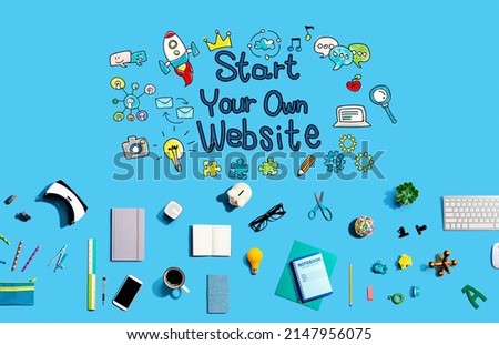 Start your own website with collection of electronic gadgets and office supplies