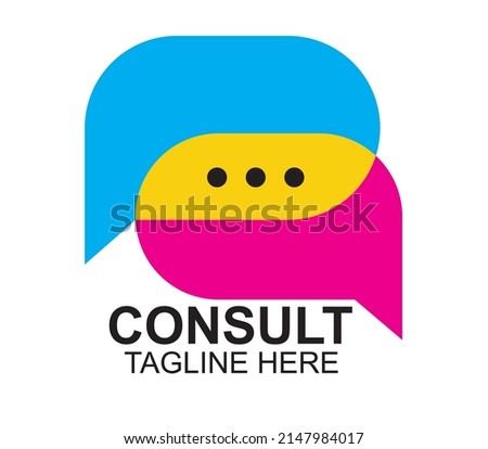 Infinty chat logo design template,  speech bubble icon logo vector illustration, creative color or black message logo high resolution ,talking talk consulting logo company ,consult icon symbol club Royalty-Free Stock Photo #2147984017
