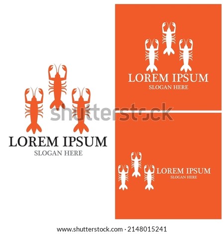 Lobster icon and symbol vector template