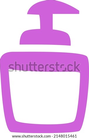 Cleaning hand sanitizer, illustration, vector on a white background.