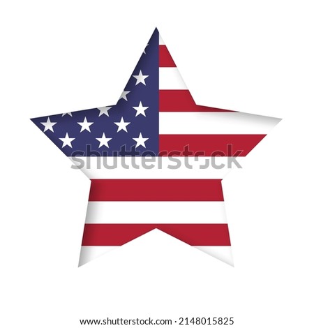 American flag star image. Clipart image