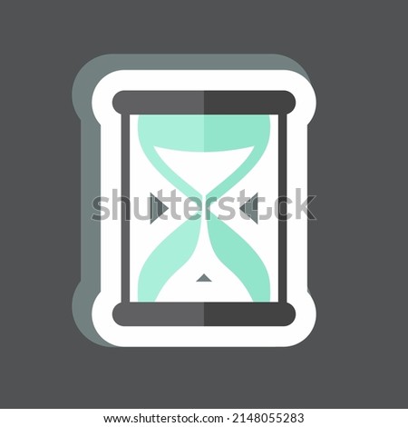 Sticker Hourglass. suitable for web interface symbol. simple design editable. design template vector. simple symbol illustration