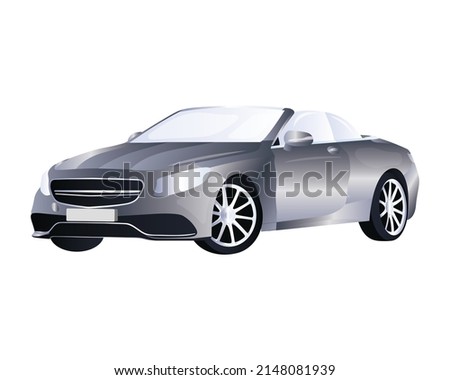 Opencap car illustration in high resolution. Easy to change the colors and for many type of use.