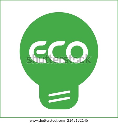 Eco bulb - Green Vector Icon