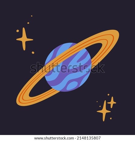 Hand drawn planet. Vector illustration EPS10