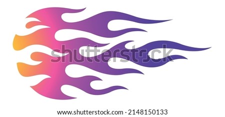 Tribal flame motorcycle and car decal vector graphic. Ideal for car decal, sticker and tattoos