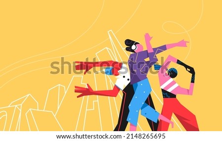 Young guys dancing, modern dance street performers Royalty-Free Stock Photo #2148265695