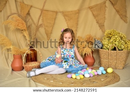 Ukrainian girl with Easter bunny