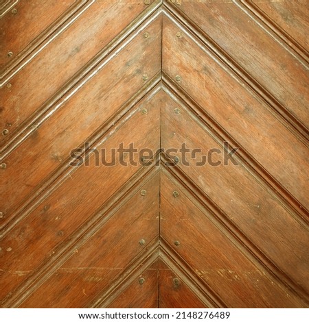 Diagonal texture of a wood door