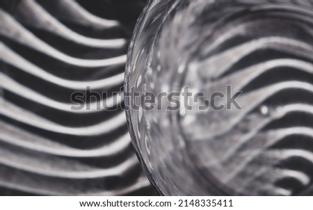 An abstract close up of a plastic cup