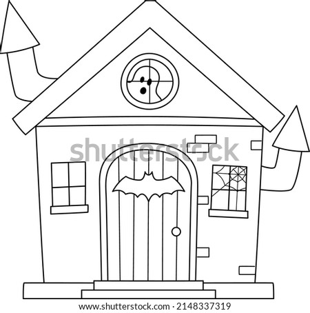 Trick or Treating Halloween Coloring Page Isolated