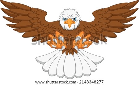 eagle cartoon isolated on white background