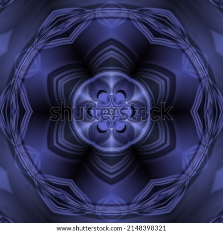 pattern and design in shades of purple and blue hexagonal floral fantasy