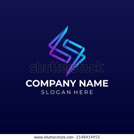 Letter S logo designs concept vector. S logo 3d icon logo template