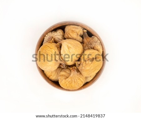Dried fig on white background