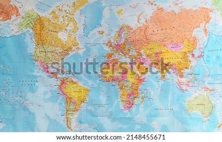 A political map of the World. Royalty-Free Stock Photo #2148455671