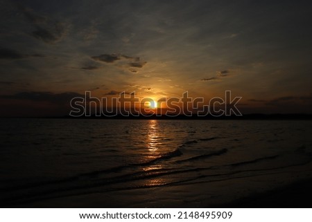 sunset at a beach in Italy 