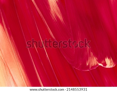 Red cosmetic texture background, make-up and skincare cosmetics cream product, luxury beauty brand, holiday flatlay design or abstract wall art and paint strokes Royalty-Free Stock Photo #2148553931
