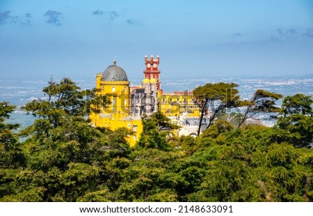 Pena Palace in Sintra National Park Portugal