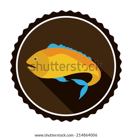 Fish design over white background,vector illustration