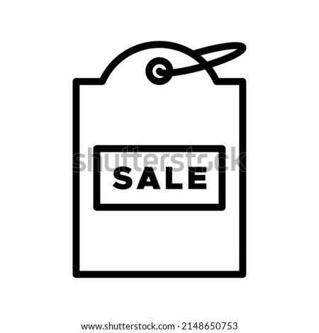 Sale Icon. Line Art Style Design Isolated On White Background