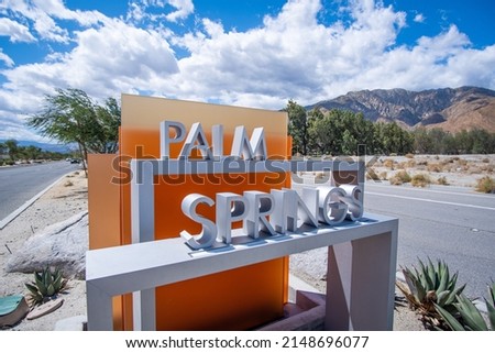 City of Palm Springs California Welcome Sign