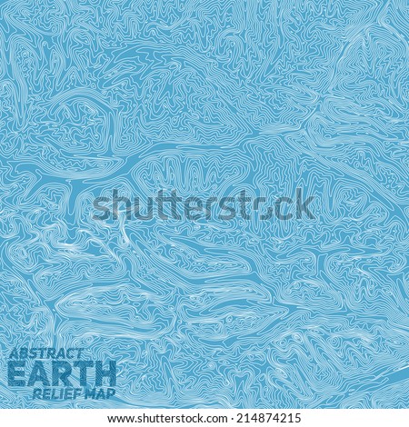 Vector abstract earth relief map. Generated conceptual elevation map. Shaded relief of mountainous landscape. 