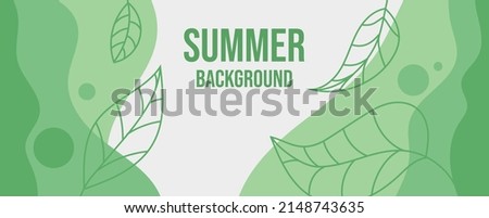 Abstract natural background. Summer themed vector banner.	