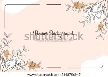 aesthetic flat flower Illustration Wedding background