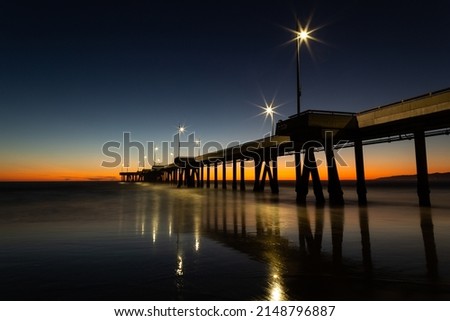 The Pier at sunset at Venice Beach in California.