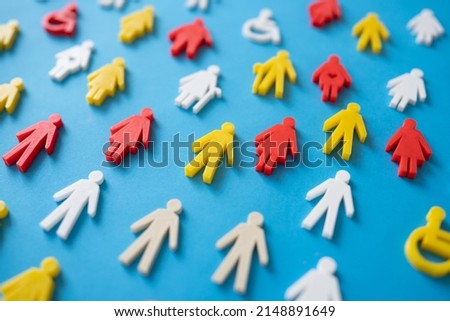 Inclusive Leadership. Diverse Color Pawns. Business Inclusion Royalty-Free Stock Photo #2148891649