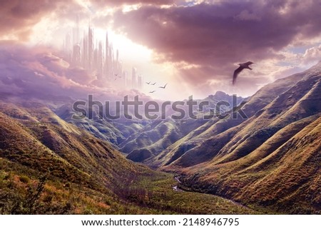 Heaven and its awe-inspiring beauty. Concept shot of what Heaven would look like. Royalty-Free Stock Photo #2148946795