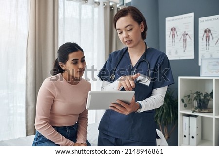 These are all the possible causes. Shot of a young female doctor talking to a patient in an office.