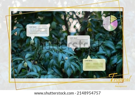 Nature tropical template background,Template PSD.file already to use,infographic template