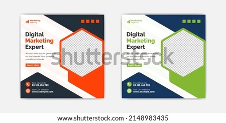 Digital marketing agency corporate business social media post template