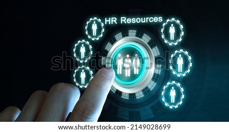 Internet, business, Technology and network concept.Human Resources HR management concept.