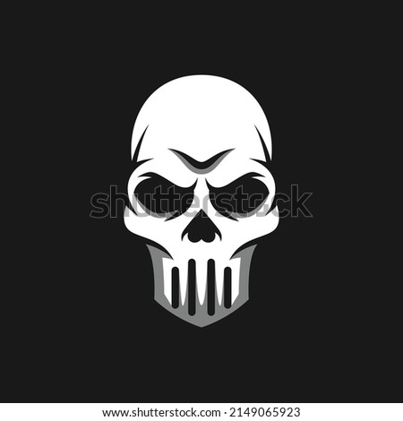 Skull Head Mascot Design Vector