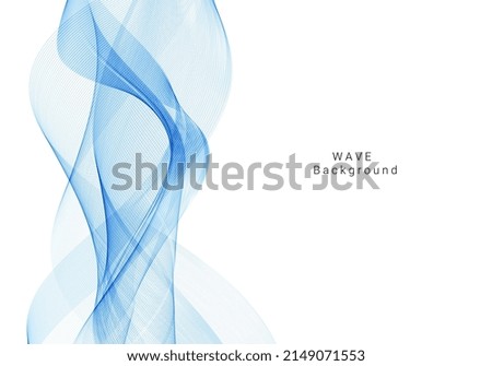 Stylish smooth blue decorative wave design background vector