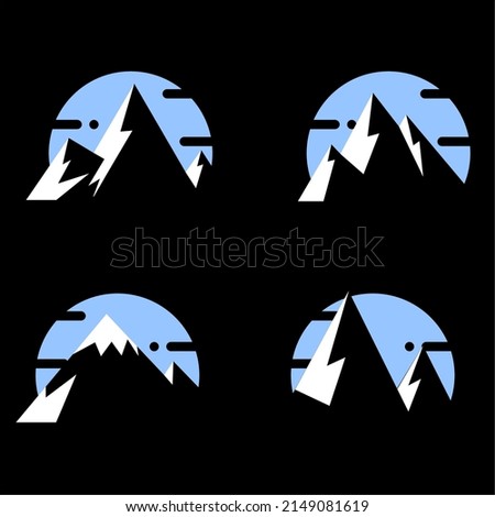 Mountains, rocks and peaks. Vector illustration