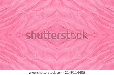 Silk fabric, red color, artificially wrinkled fabric, wrinkled texture, abstract illustration. Texture background, pattern