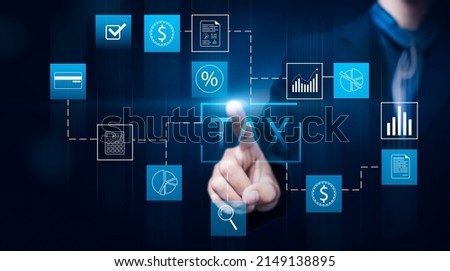 Businessman writing planning analyzing tax payment calculating tax return expenditures income and expenses, working for business and corporation accountant worker data information, graphical display