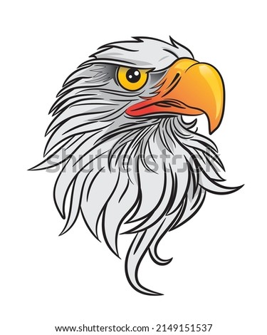 eagle head mood vector clip art